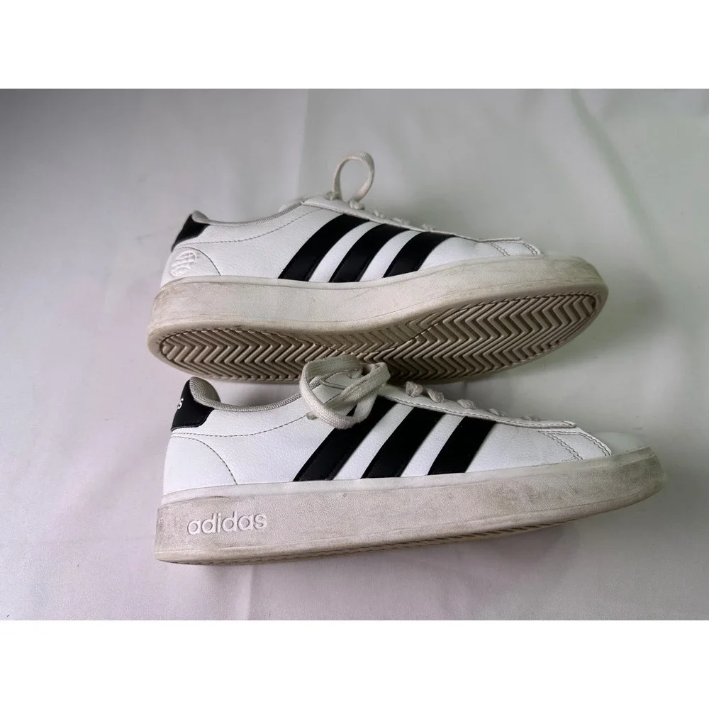 Adidas Grand Court TD Lifestyle Sneakers White Black Size‎ 8 Womens Casual Shoes